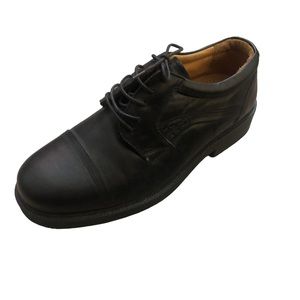 Men’s Sergio Comfort Line Shoes Leather Derby Oxfords Size 42 - Size 9 black
